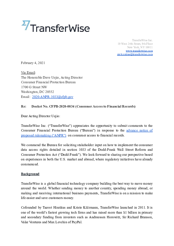 Feb 2021 cfpb open banking comment letter pdf